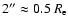 $2'' \approx 0.5~R_{\rm e}$