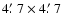 $4\hbox{$.\mkern-4mu^\prime$ }7 \times 4\hbox{$.\mkern-4mu^\prime$ }7$