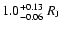 $1.0^{+0.13}_{-0.06}~R_{\rm J}$