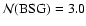 ${\mathcal N}({\rm BSG})=3.0$