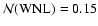 ${\mathcal N}({\rm
WNL})=0.15$