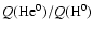 $Q({\rm He}^0)/Q({\rm H}^0)$