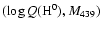 $(\log Q({\rm H}^0),M_{439})$
