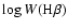 $\log W({\rm H}\beta)$