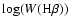 $\log(W({\rm H}\beta))$