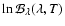 $\ln {\mathcal
B}_{\lambda}(\lambda,T)$