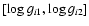 $[\log g_{i1},\log g_{i2}]$