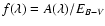 $f(\lambda )=A(\lambda )/E_{B-V}$