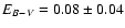 $E_{B-V}=0.08\pm0.04$