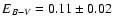 $E_{B-V}=0.11\pm0.02$