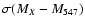 $\sigma(M_X-M_{547})$