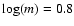 $\log(m)=0.8$