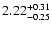 $\rm 2.22_{-0.25}^{+0.31}$