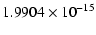 $\displaystyle 1.9904 \times 10^{-15}$