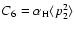$C_6=\alpha_{\rm H} \langle p_2^2 \rangle$