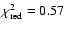 $\chi^{2}_{\rm red}=0.57$
