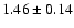 $1.46 \pm 0.14 $