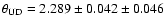 $\theta _{\rm UD} = 2.289 \pm 0.042 \pm 0.046$
