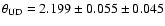 $\theta _{\rm UD} = 2.199 \pm 0.055 \pm 0.045 $