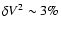 $\delta V^{2} \sim 3\%$
