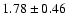 $1.78 \pm 0.46$