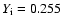 $Y_{\rm i}=0.255$