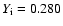$Y_{\rm i} = 0.280$