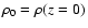 $\rho_0 = \rho(z=0)$