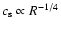 $c_{\rm s} \propto R^{-1/4}$