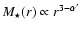 $M_\star(r) \propto r^{3-\alpha'}$