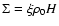 $ \Sigma = \xi \rho_0 H$