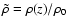 $\tilde\rho = \rho(z)/\rho_0$