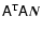 $\tens{A}^{\rm T} \tens{A}
\vec{N}$