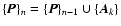 $\{\vec{P}\}_n=\{\vec{P}\}_{n-1} \cup
\{\vec{A}_k\}$