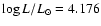 $\log L/L_{\odot}=4.176$