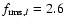 $f_{{\rm rms},I}=2.6$