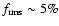 $f_{{\rm rms}}\sim 5\%$