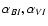 $\alpha_{BI}, \alpha_{VI}$