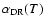 $\alpha_{{\rm DR}}(T)$