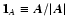 $\vec{1}_A \equiv \vec{A}/\vert\vec{A}\vert$