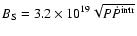 $B_{\rm S} = 3.2\times 10^{19}\sqrt{P\dot P^{\rm
intr}}$