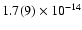 $1.7(9)\times 10^{-14}$