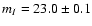 $m_{I}=23.0\pm0.1$