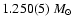 $1.250(5)~M_\odot$
