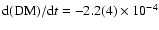 ${\rm d}({\rm DM})/{\rm d}t
=-2.2(4)\times 10^{-4}$