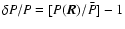 $\delta
P/P=[P(\vec{R})/\bar{P}]-1$