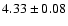 $4.33\pm0.08$