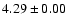 $4.29\pm0.00$