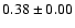 $ 0.38\pm0.00$