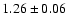 $ 1.26\pm0.06$